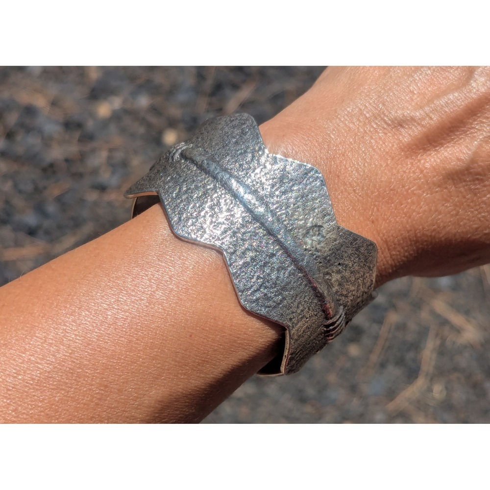 Handcrafted Navajo Cuff Bracelet Native American ARROW Southwest Jewelry Sz 7 ** - Picture 4 of 12